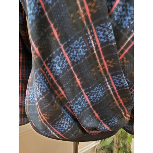 Olian Women's Multicolor 100% Polyester V-Neck Long Sleeve Top Blouse Size XS - Picture 3 of 11